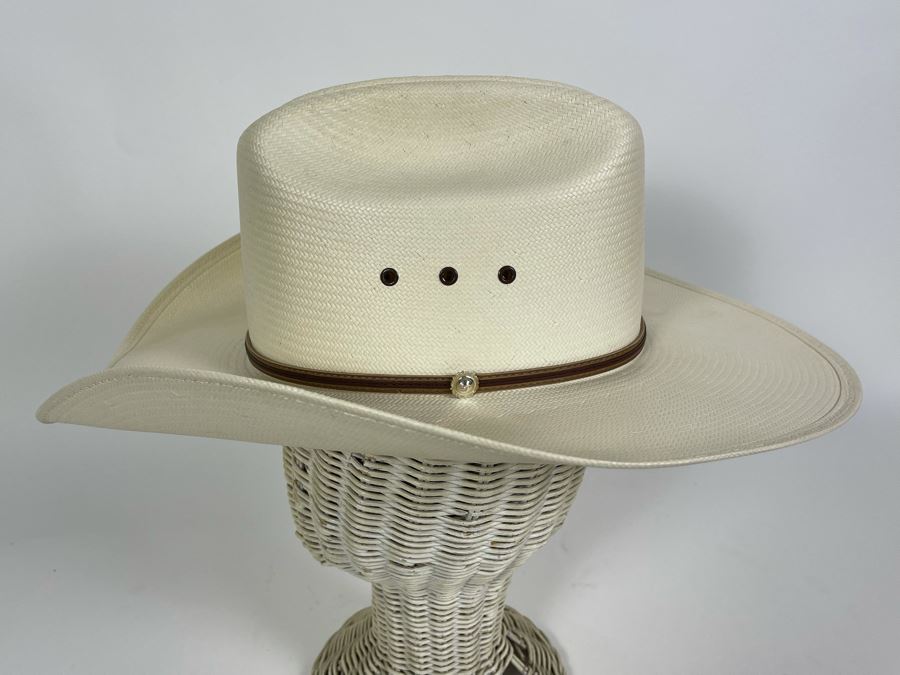Stallion By Stetson Men's Straw Cowboy Hat Size 56/7 [Photo 4]