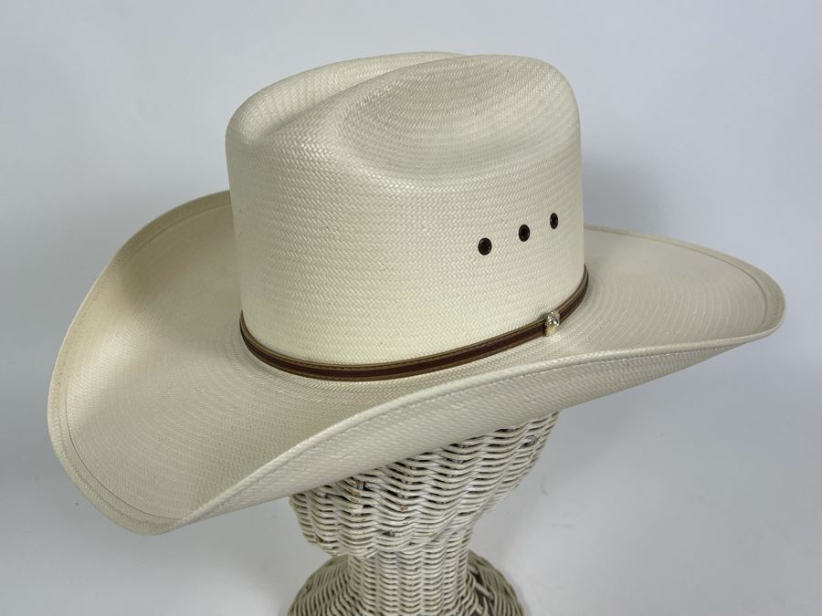 Stallion By Stetson Men's Straw Cowboy Hat Size 56/7 [Photo 3]