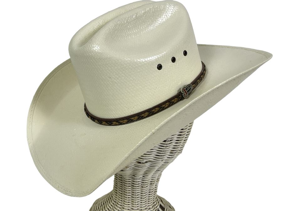 Men's Straw Cowboy Hat By Justin Size 7/56
