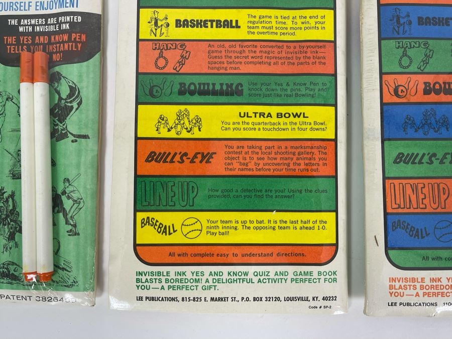 (3) Vintage Sealed Retro Yes & Know Invisible Ink Sports Quiz & Game Books By Lee Publications [Photo 8]