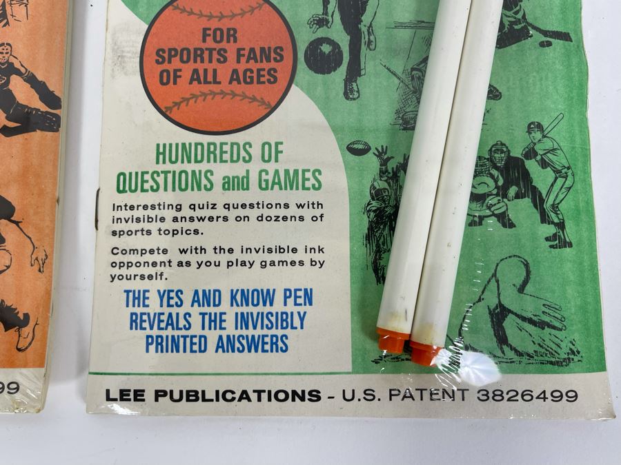 (3) Vintage Sealed Retro Yes & Know Invisible Ink Sports Quiz & Game Books By Lee Publications [Photo 5]