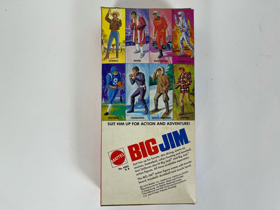 New In Box Vintage 1972 Mattel Big Jim Action Figure No. 4332 (Rubber ...