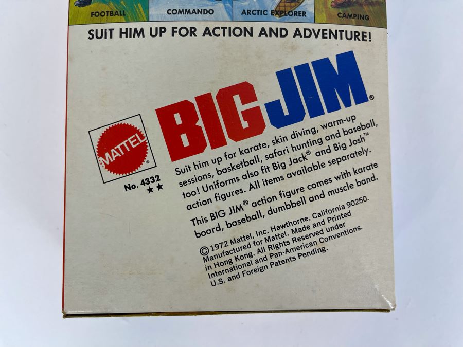 New In Box Vintage 1972 Mattel Big Jim Action Figure No. 4332 (Rubber Band Inside Box That Holds Action Figure Has Broken) 10.5H [Photo 11]