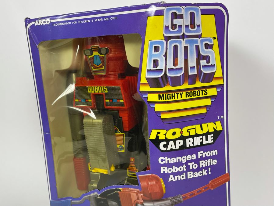 New In Box Vintage 1984 GoBots Mighty Robots RoGun Cap Rifle By Arco 14.5H [Photo 4]