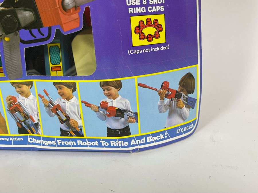 New In Box Vintage 1984 GoBots Mighty Robots RoGun Cap Rifle By Arco 14.5H [Photo 7]