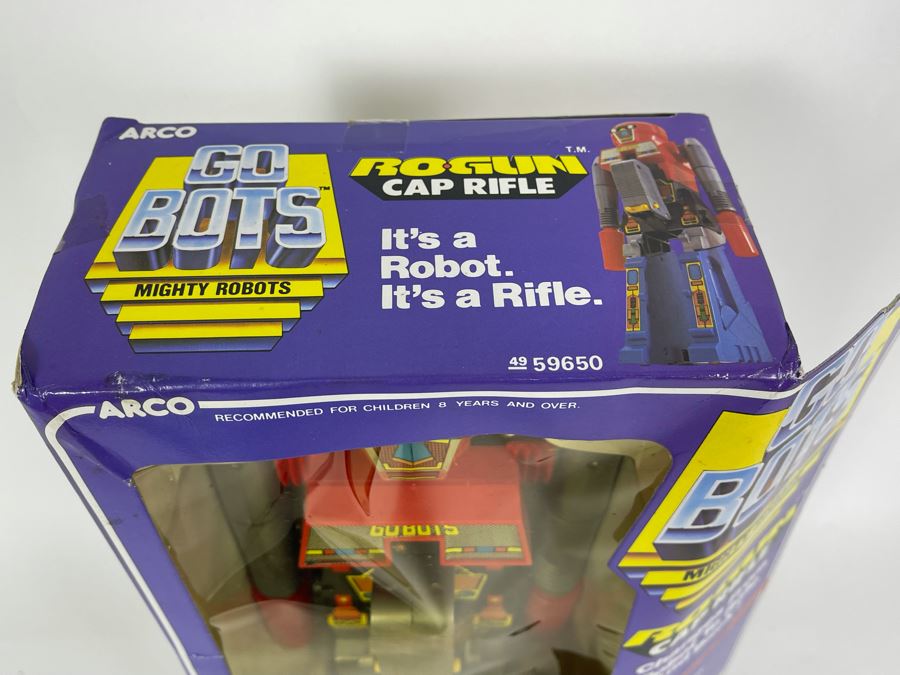 New In Box Vintage 1984 GoBots Mighty Robots RoGun Cap Rifle By Arco 14.5H [Photo 8]