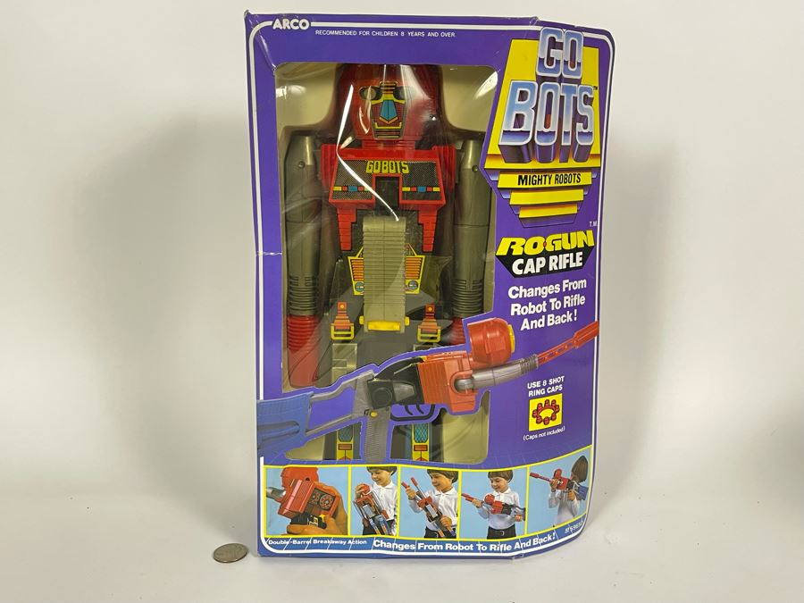 New In Box Vintage 1984 GoBots Mighty Robots RoGun Cap Rifle By Arco 14.5H [Photo 2]
