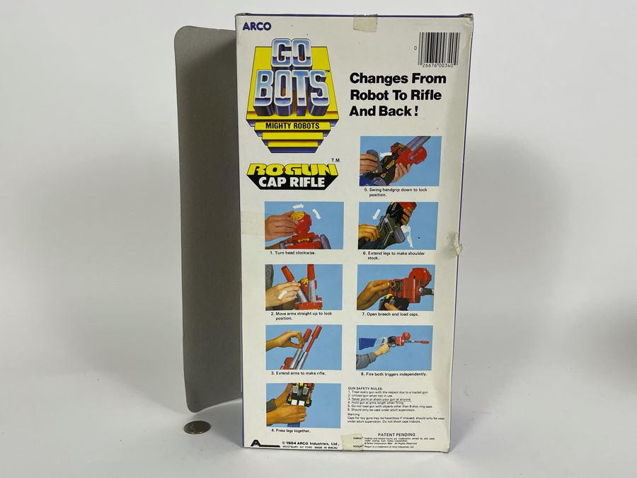 New In Box Vintage 1984 GoBots Mighty Robots RoGun Cap Rifle By Arco 14.5H [Photo 11]