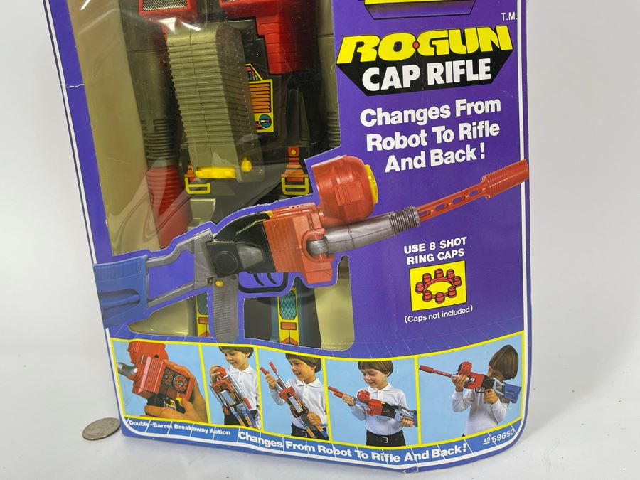 New In Box Vintage 1984 GoBots Mighty Robots RoGun Cap Rifle By Arco 14.5H [Photo 5]