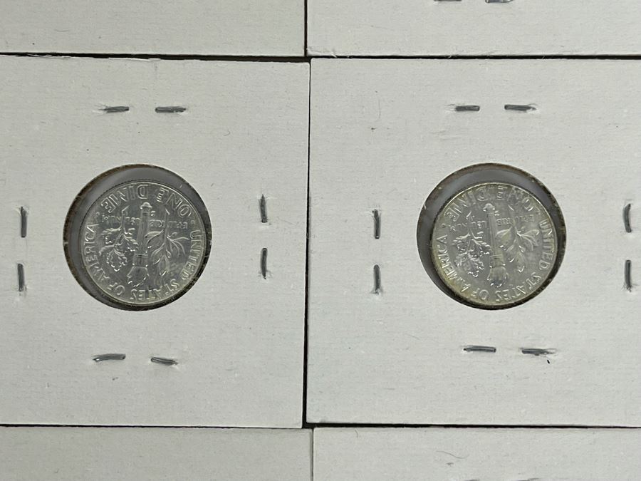 Twelve Uncirculated 1964 D Silver Roosevelt Dimes [Photo 18]