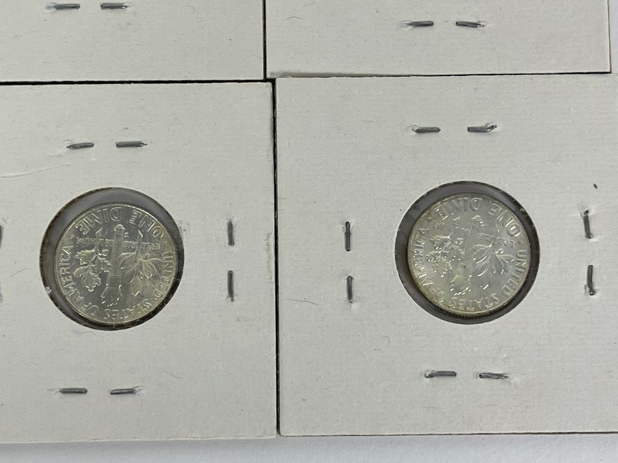 Twelve Uncirculated 1964 D Silver Roosevelt Dimes [Photo 21]