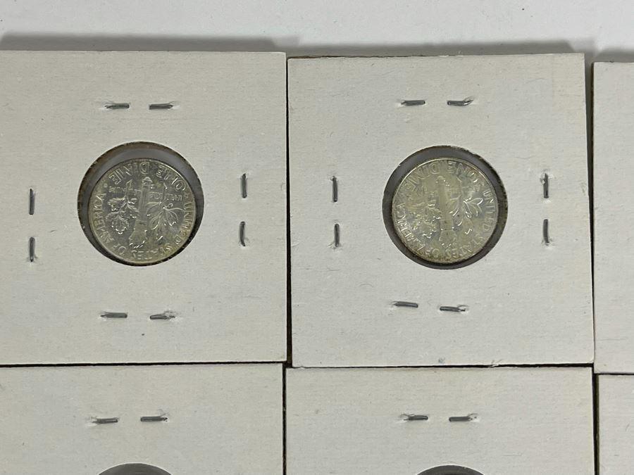 Twelve Uncirculated 1964 D Silver Roosevelt Dimes [Photo 10]