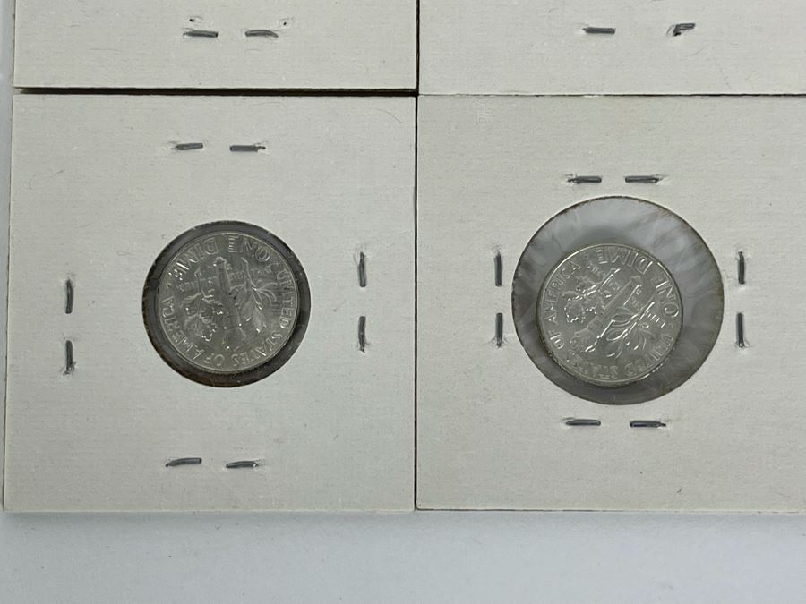 Twelve Uncirculated 1964 D Silver Roosevelt Dimes [Photo 14]