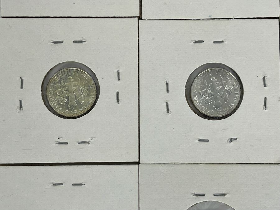 Twelve Uncirculated 1964 D Silver Roosevelt Dimes [Photo 13]