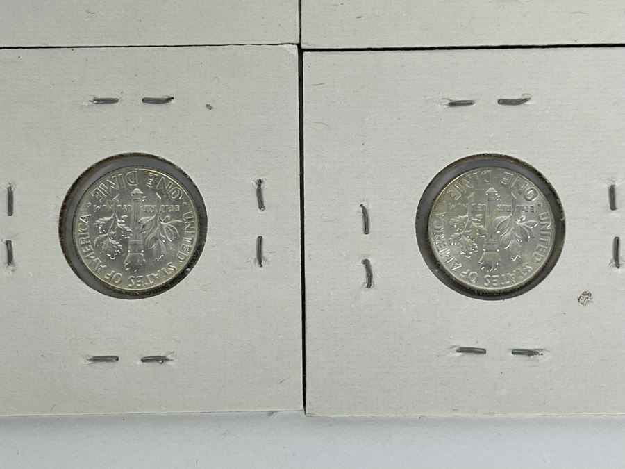 Twelve Uncirculated 1964 D Silver Roosevelt Dimes [Photo 14]