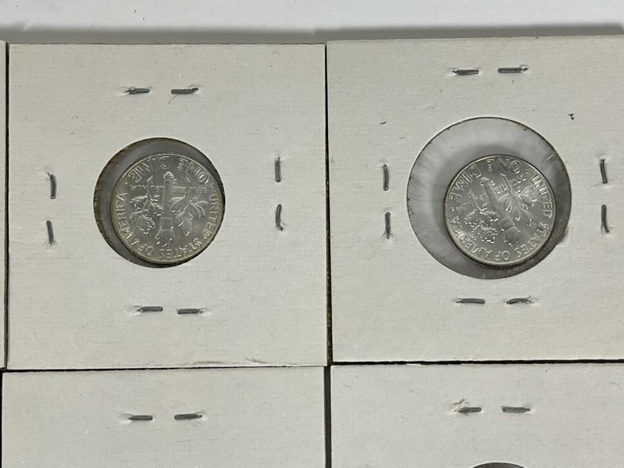 Twelve Uncirculated 1964 D Silver Roosevelt Dimes [Photo 11]