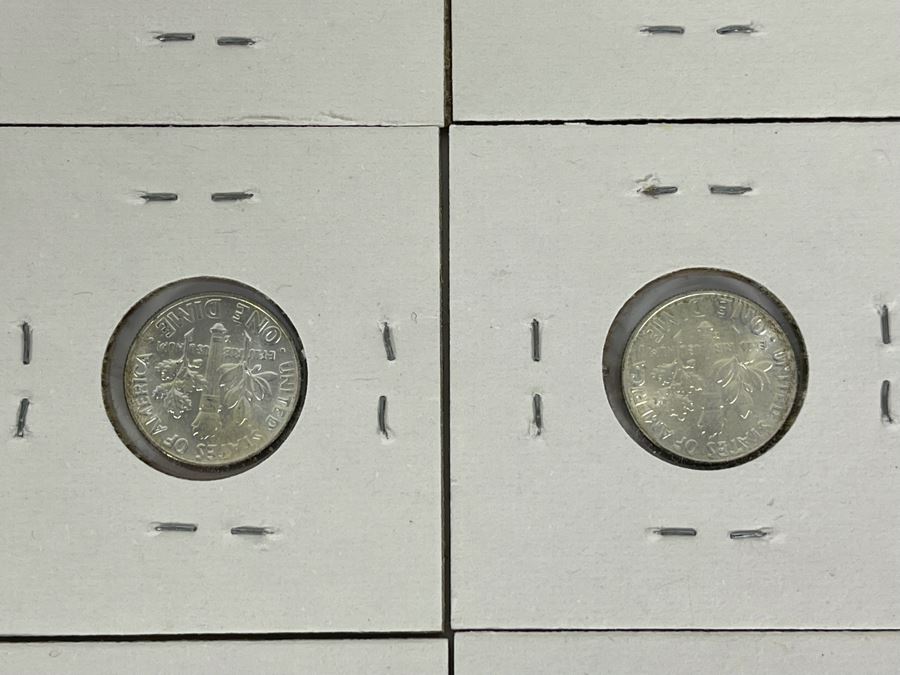 Twelve Uncirculated 1964 D Silver Roosevelt Dimes [Photo 12]
