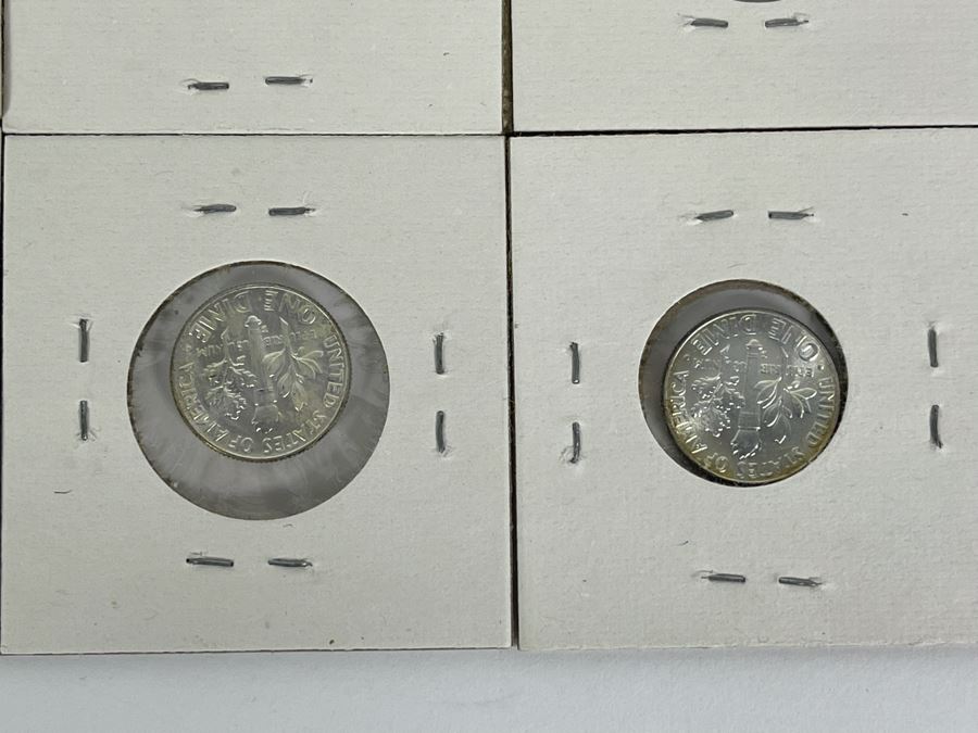 Twelve Uncirculated 1964 D Silver Roosevelt Dimes [Photo 15]