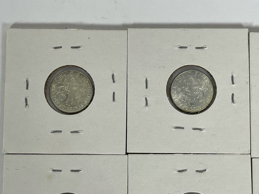 Twelve Uncirculated 1964 D Silver Roosevelt Dimes [Photo 10]