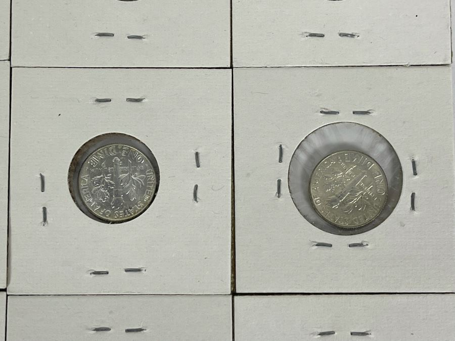 Twelve Uncirculated 1964 D Silver Roosevelt Dimes [Photo 12]