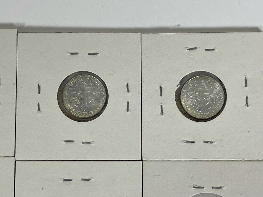 Twelve Uncirculated 1964 D Silver Roosevelt Dimes [Photo 11]