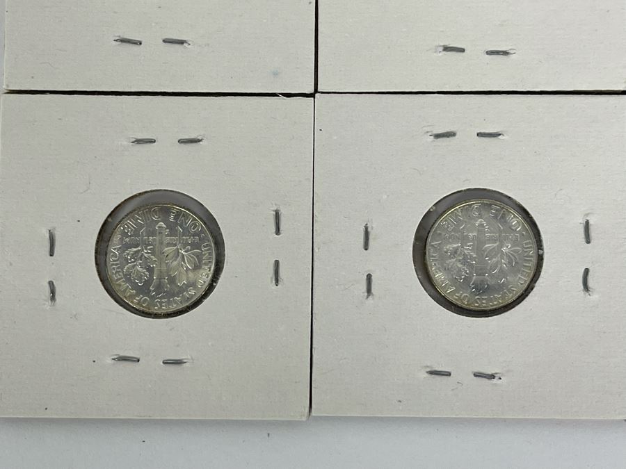 Twelve Uncirculated 1964 D Silver Roosevelt Dimes [Photo 14]