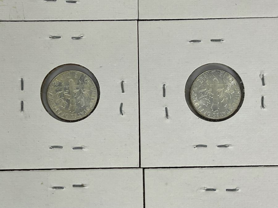 Twelve Uncirculated 1964 D Silver Roosevelt Dimes [Photo 12]