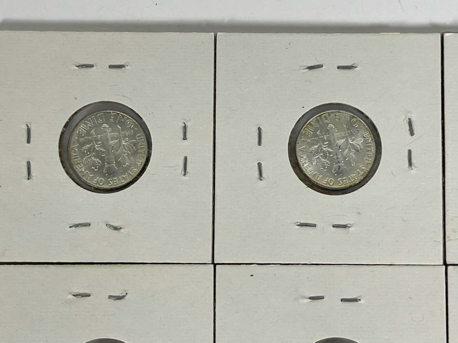 Twelve Uncirculated 1964 D Silver Roosevelt Dimes [Photo 10]