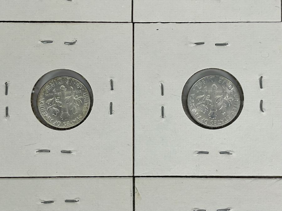 Twelve Uncirculated 1964 D Silver Roosevelt Dimes [Photo 13]