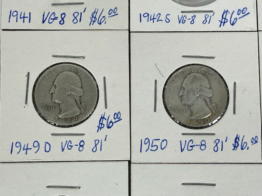 Collection Of Twelve Silver Quarters From 1941-1957 [Photo 6]