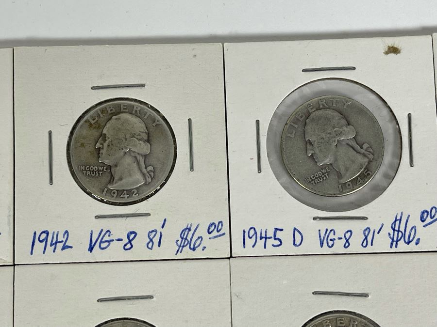 Collection Of Twelve Silver Quarters From 1941-1957 [Photo 4]