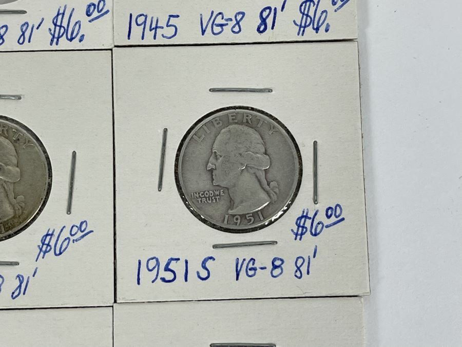 Collection Of Twelve Silver Quarters From 1941-1957 [Photo 8]