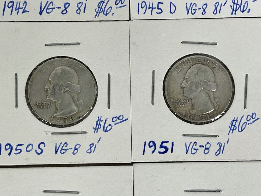 Collection Of Twelve Silver Quarters From 1941-1957 [Photo 7]