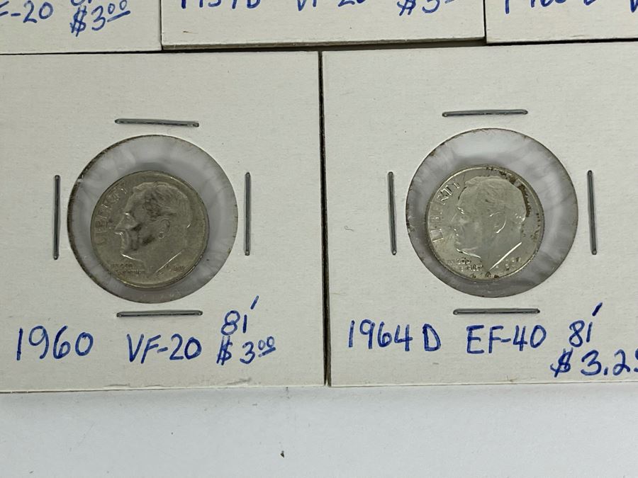 Seven Silver Roosevelt Dimes From 1959-1964 [Photo 5]