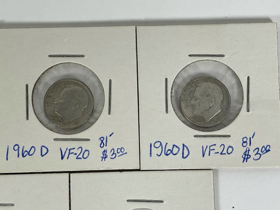 Seven Silver Roosevelt Dimes From 1959-1964 [Photo 4]