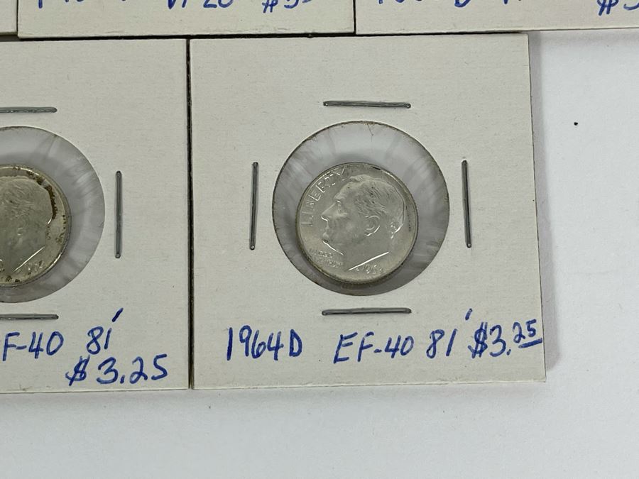 Seven Silver Roosevelt Dimes From 1959-1964 [Photo 6]