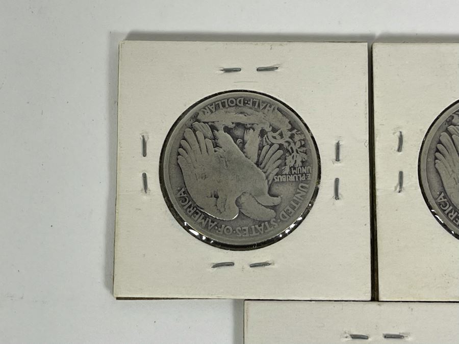 (2) 1934 Silver Walking Liberty Half Dollars And (1) 1935 Silver Walking Liberty Half Dollar [Photo 7]