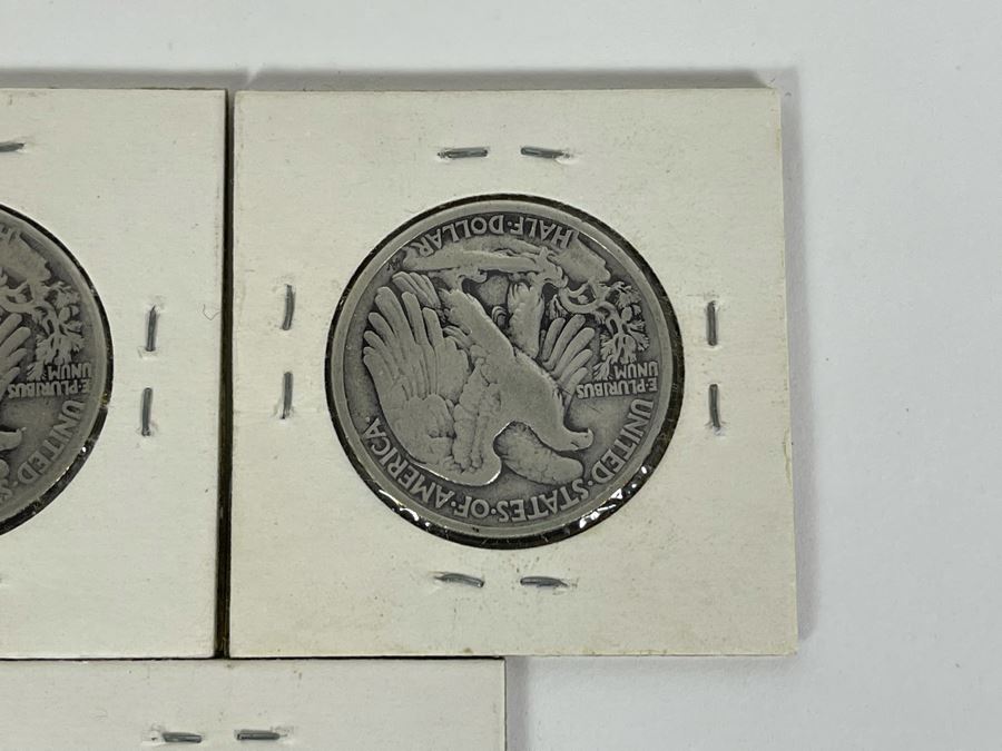 (2) 1934 Silver Walking Liberty Half Dollars And (1) 1935 Silver Walking Liberty Half Dollar [Photo 8]