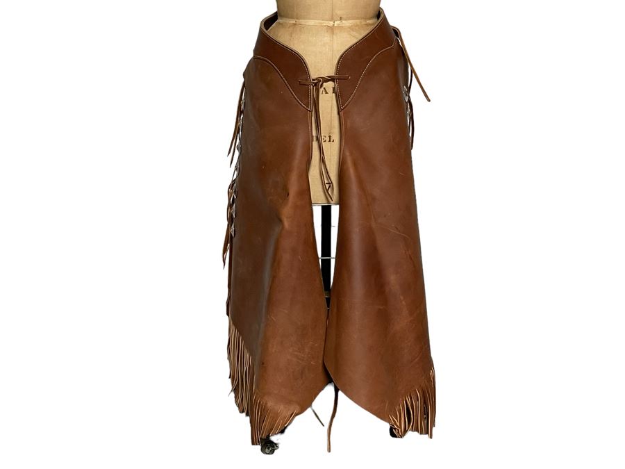 Leather Western Cowboy Chaps By Cowboy Basic [Photo 2]