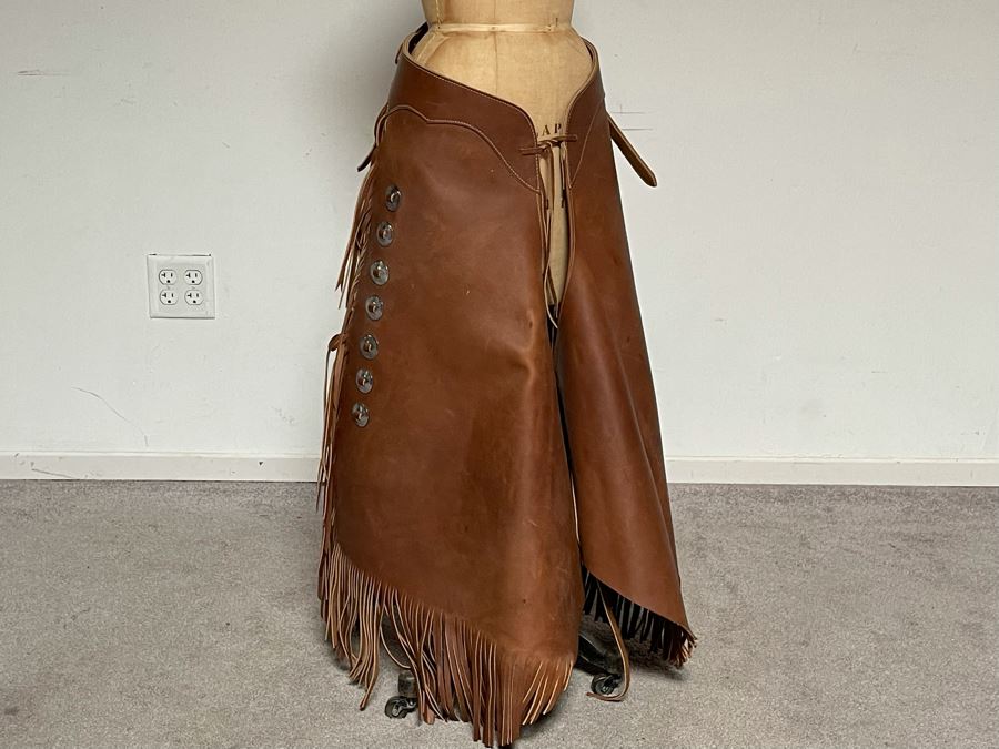Leather Western Cowboy Chaps By Cowboy Basic [Photo 4]