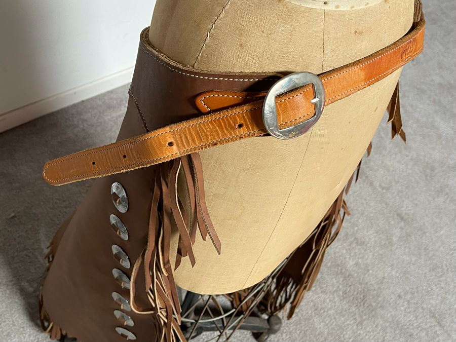 Leather Western Cowboy Chaps By Cowboy Basic [Photo 8]