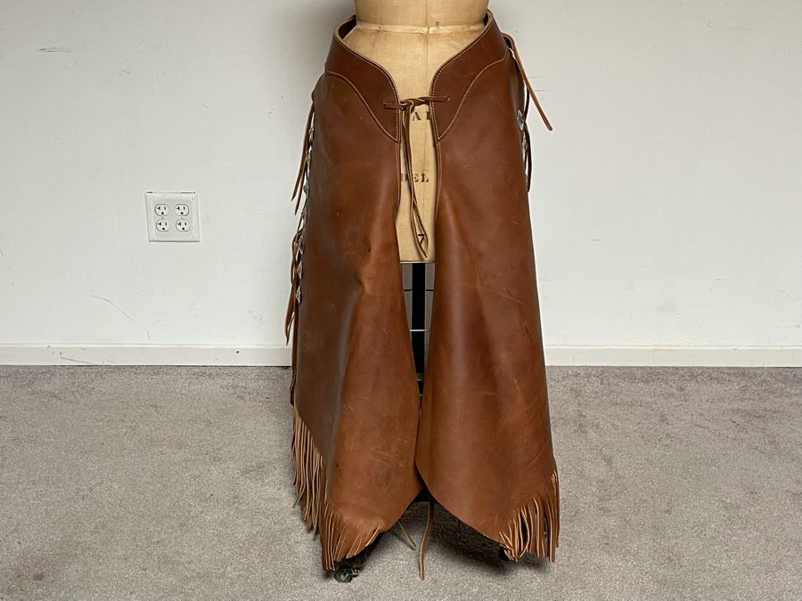 Leather Western Cowboy Chaps By Cowboy Basic [Photo 3]
