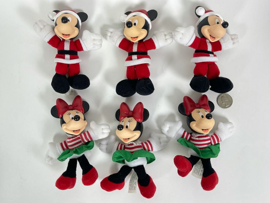 (6) Disney Mickey Mouse And Minnie Mouse Figurines [Photo 2]