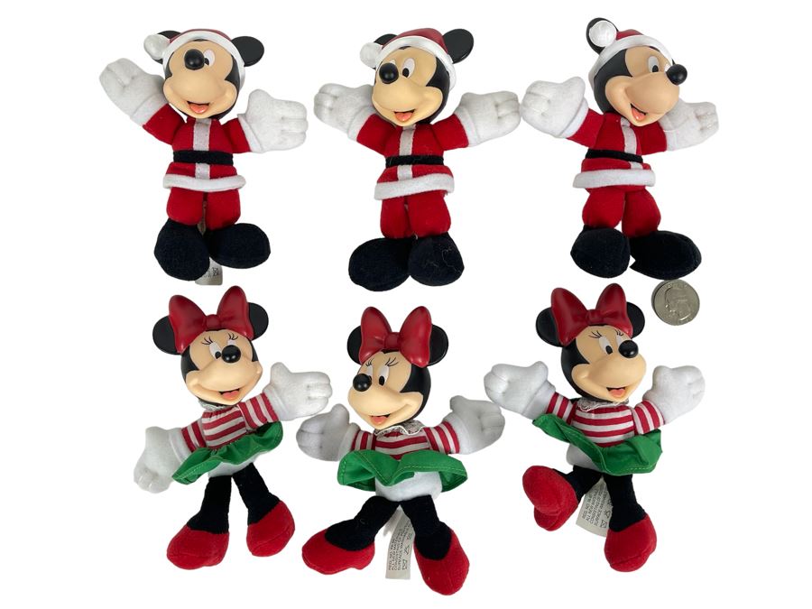 (6) Disney Mickey Mouse And Minnie Mouse Figurines [Photo 1]