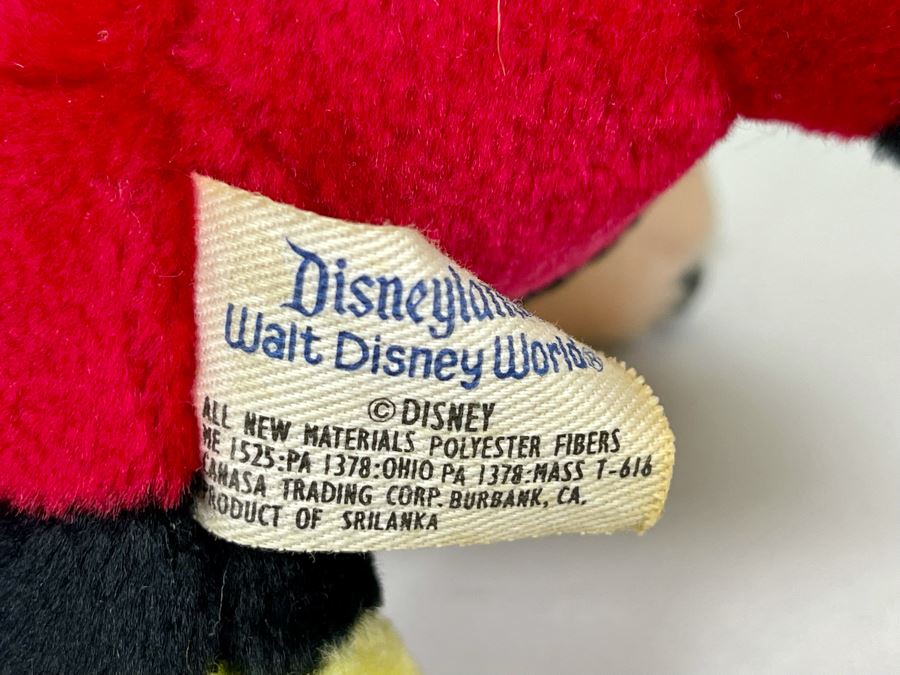 Pair Of Vintage Disneyland Mickey Mouse And Minnie Mouse Plush Toys, Dr. Seuss The Grinch Plush Toy And Mickey Mouse Figurine [Photo 9]
