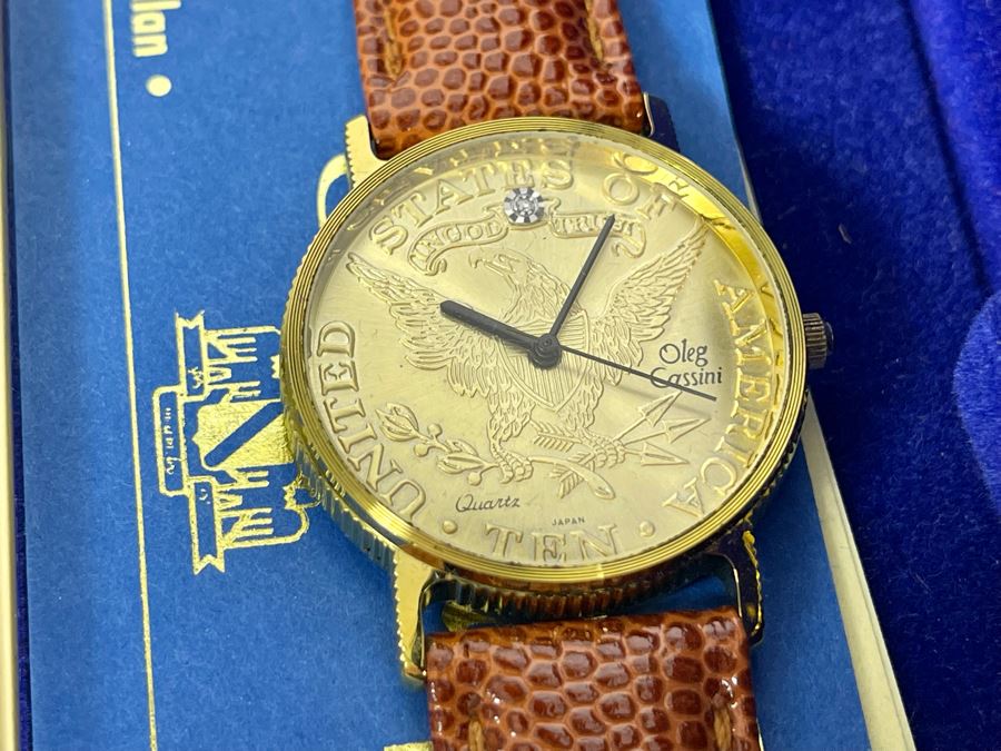 New Oleg Cassini Mens Watch With Original Tags And Box [Photo 5]
