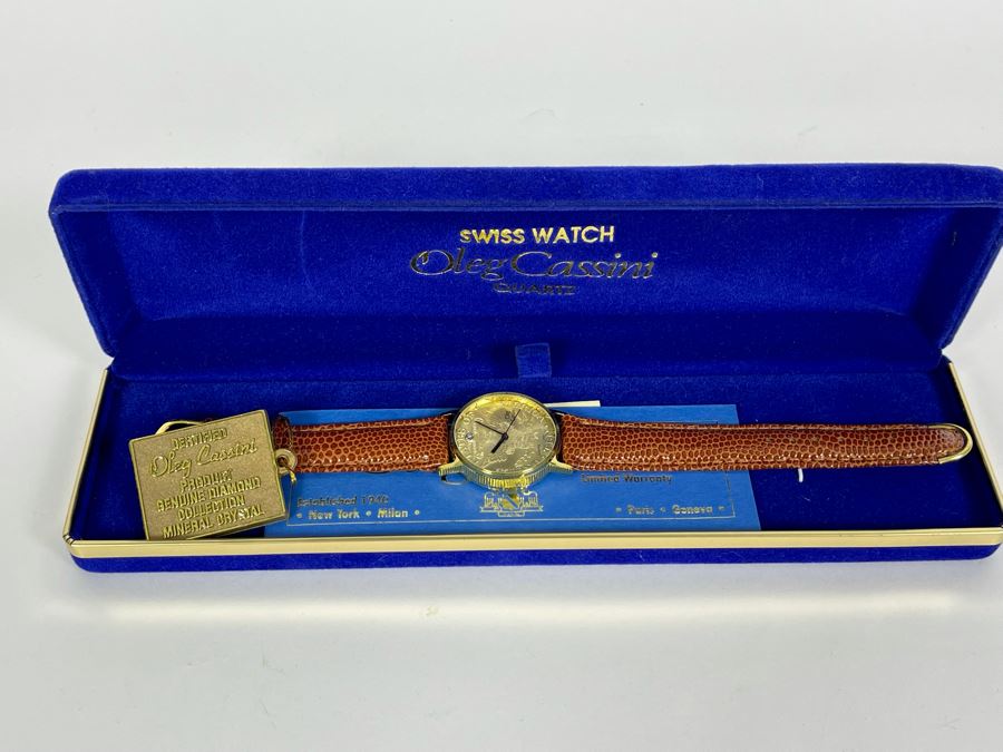 New Oleg Cassini Mens Watch With Original Tags And Box [Photo 3]