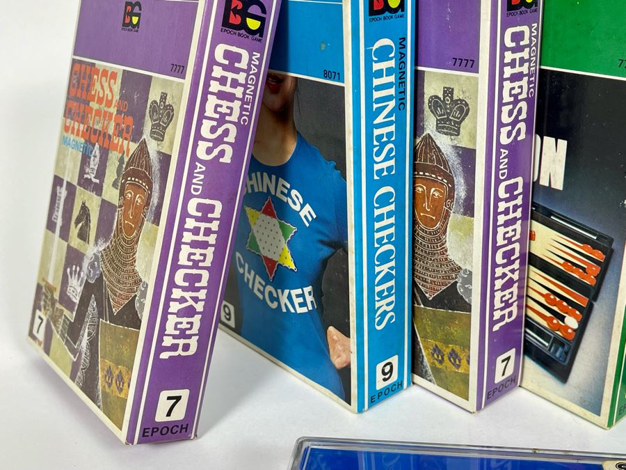 Collection Of New Old Stock Games Including Magnetic Chinese Checkers, Magnetic Backgammon, Magentic Chess & Checkers, Jumbo Tiddledy Winks, Rook & Travel Aggravation [Photo 4]