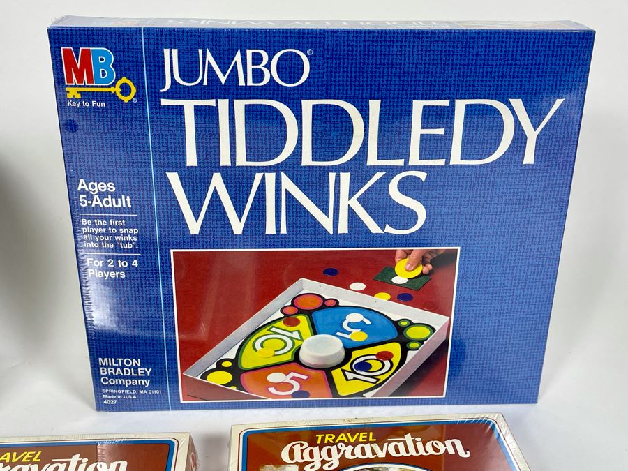 Collection Of New Old Stock Games Including Magnetic Chinese Checkers, Magnetic Backgammon, Magentic Chess & Checkers, Jumbo Tiddledy Winks, Rook & Travel Aggravation [Photo 9]