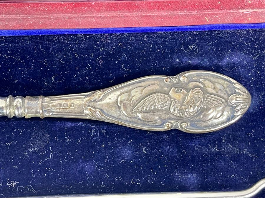 Vintage Sterling Silver Handle Shoe Horn And Button Hook With Presentation Box [Photo 4]